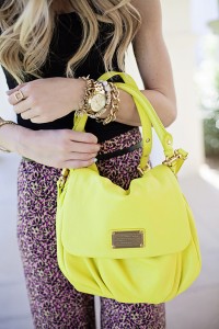 flourescent purse